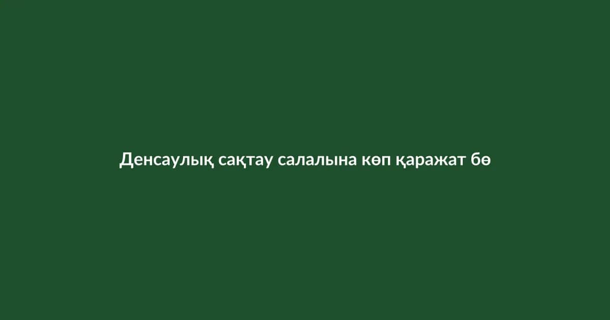 Large funds allocated for healthcare (30)