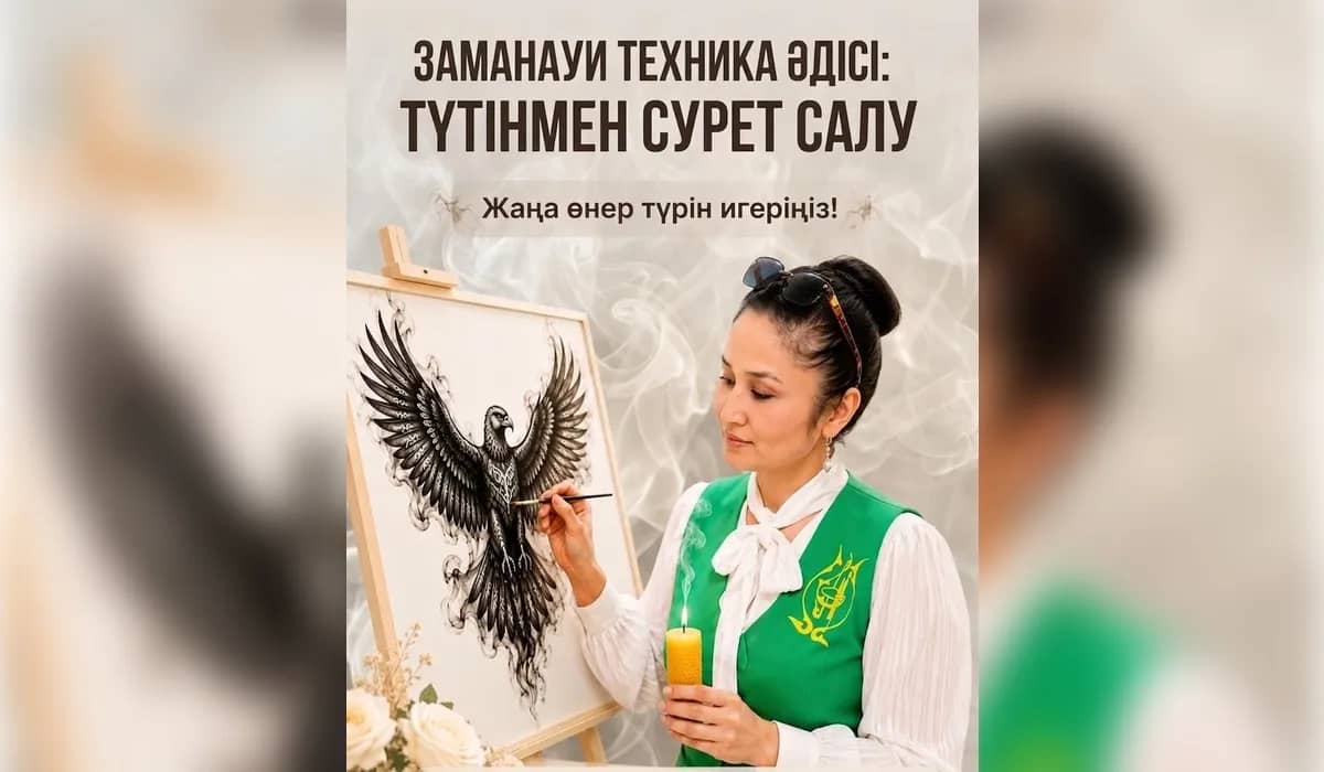 Алматыда «түтінмен сурет салу» техникасы таныстырылды
