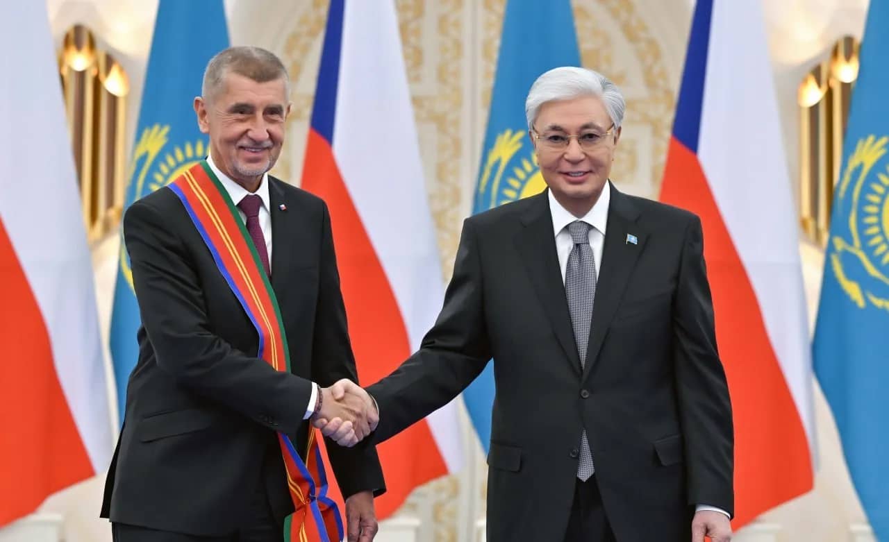 President Tokayev awarded the Prime Minister of the Czech Republic with the Order of Dostyk, 1st degree.