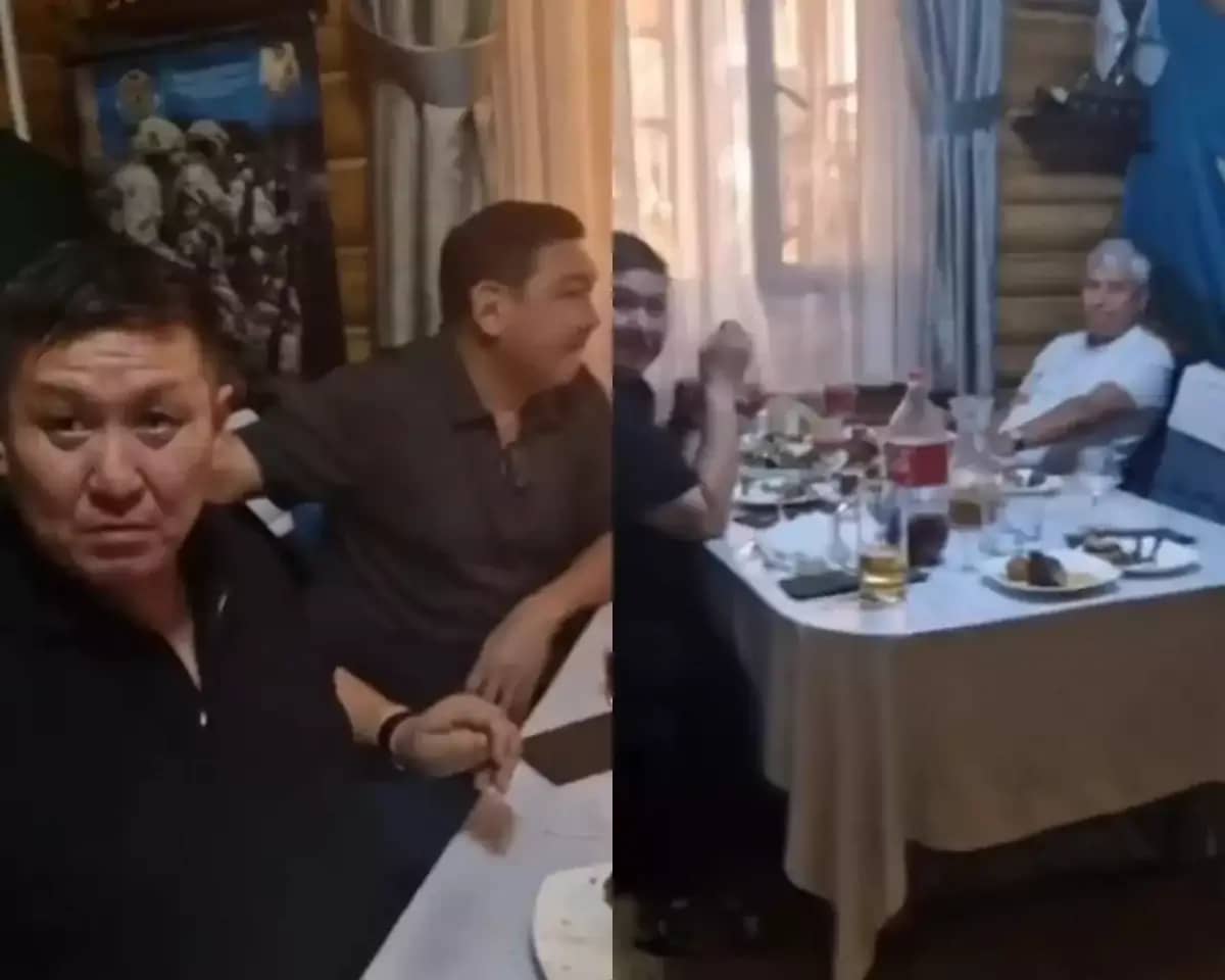 Жетісу облысында шенеуніктер жұмыс уақытында дәмханада ішімдік ішіп отырған