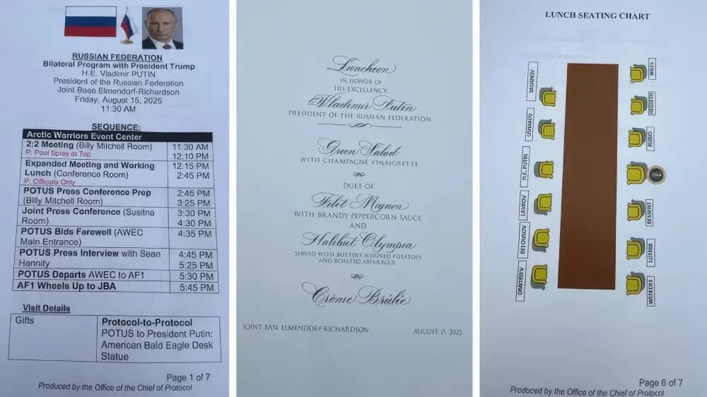 АҚШ-та «Трамп пен Путиннің құпия құжаттары» Аляскадағы қонақүйден табылды