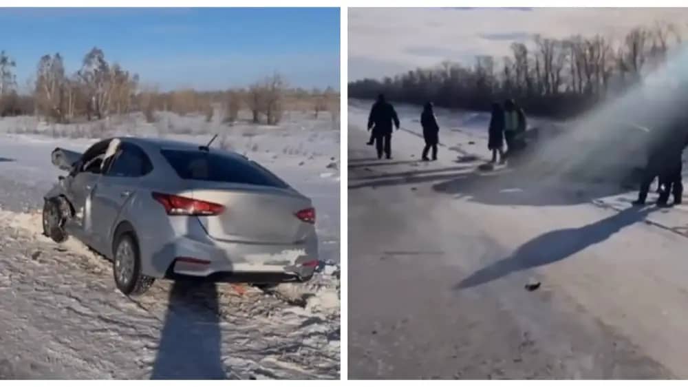 Павлодар – Омбы тасжолында мұзтайғақта екі әйел жүргізуші қаза тапты