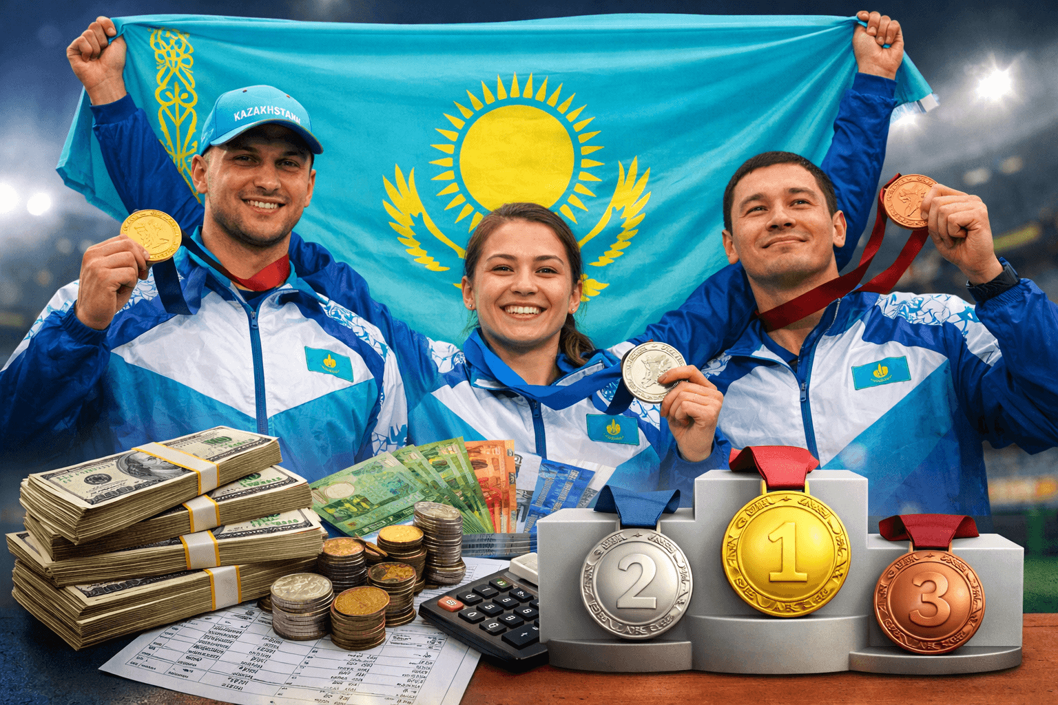 До $250 тысяч за золото: какие выплаты получают спортсмены Казахстана