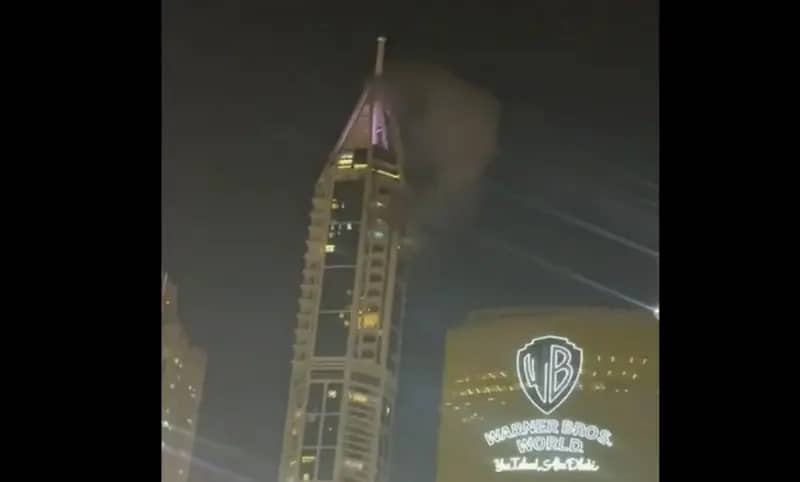 Дубайдағы 23 Marina Tower ғимаратына Ираннын дроны құлады