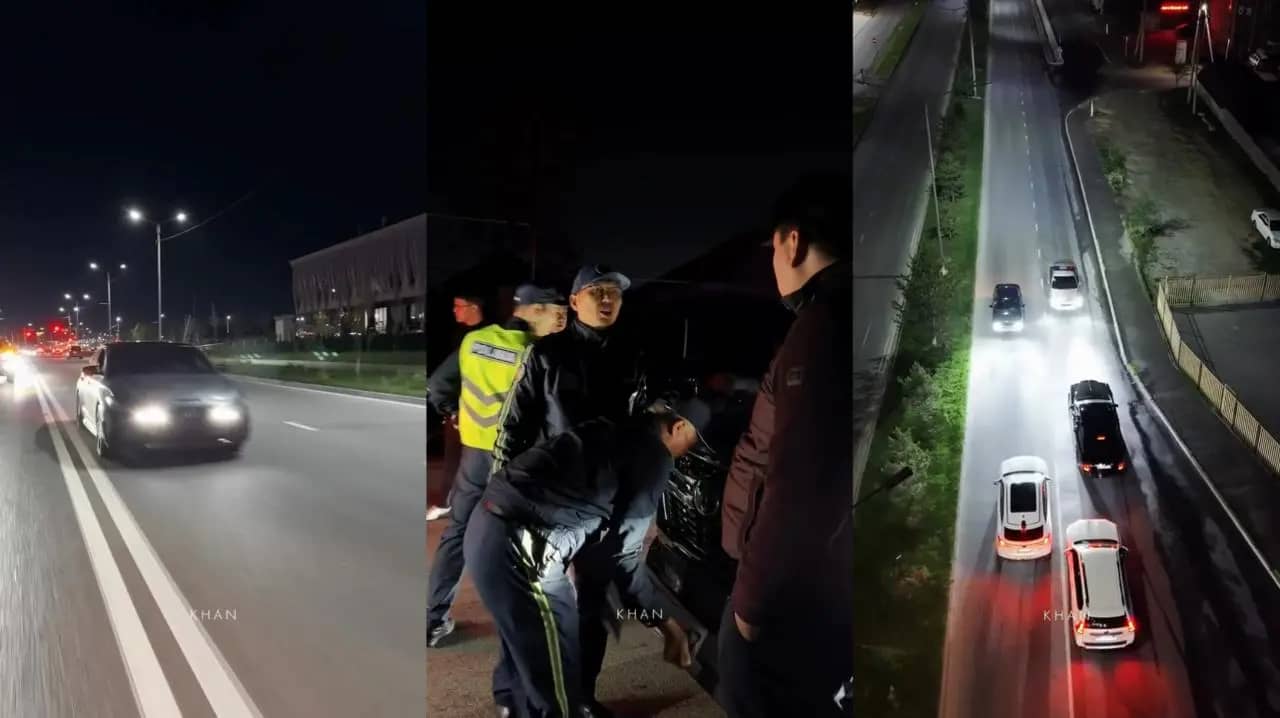 Қарсы бағытқа қасақана шыққан: Шымкентте 12 жігіт ұсталып, көліктері айыптұраққа қойылды