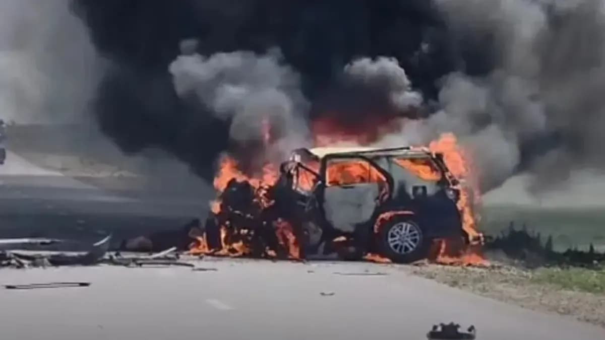 Five people burned to death: A horrific accident on the Astana – Korgalzhyn highway