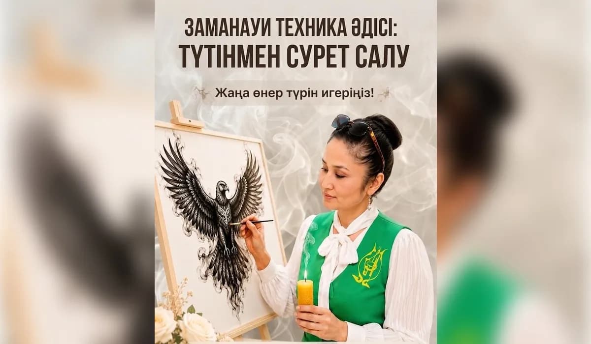 Алматыда «түтінмен сурет салу» техникасы таныстырылды