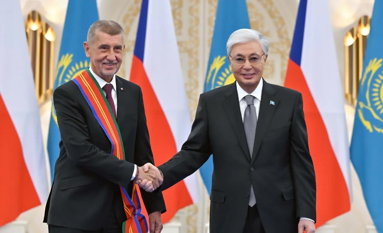 President Tokayev awarded the Prime Minister of the Czech Republic with the Order of Dostyk, 1st degree.