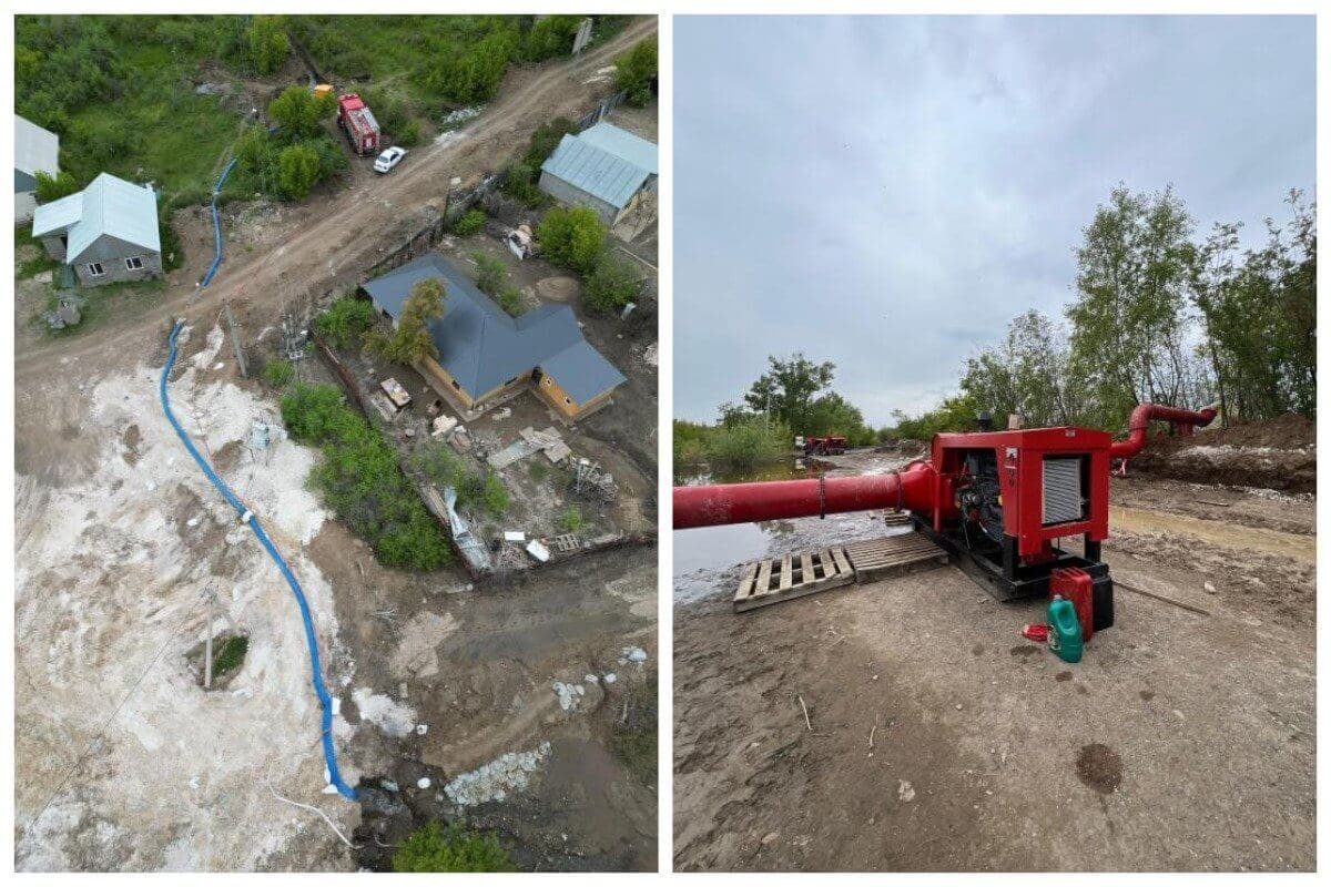 Оралдағы саяжай учаскелерінен суды сору жұмыстары жүргізіліп жатыр
