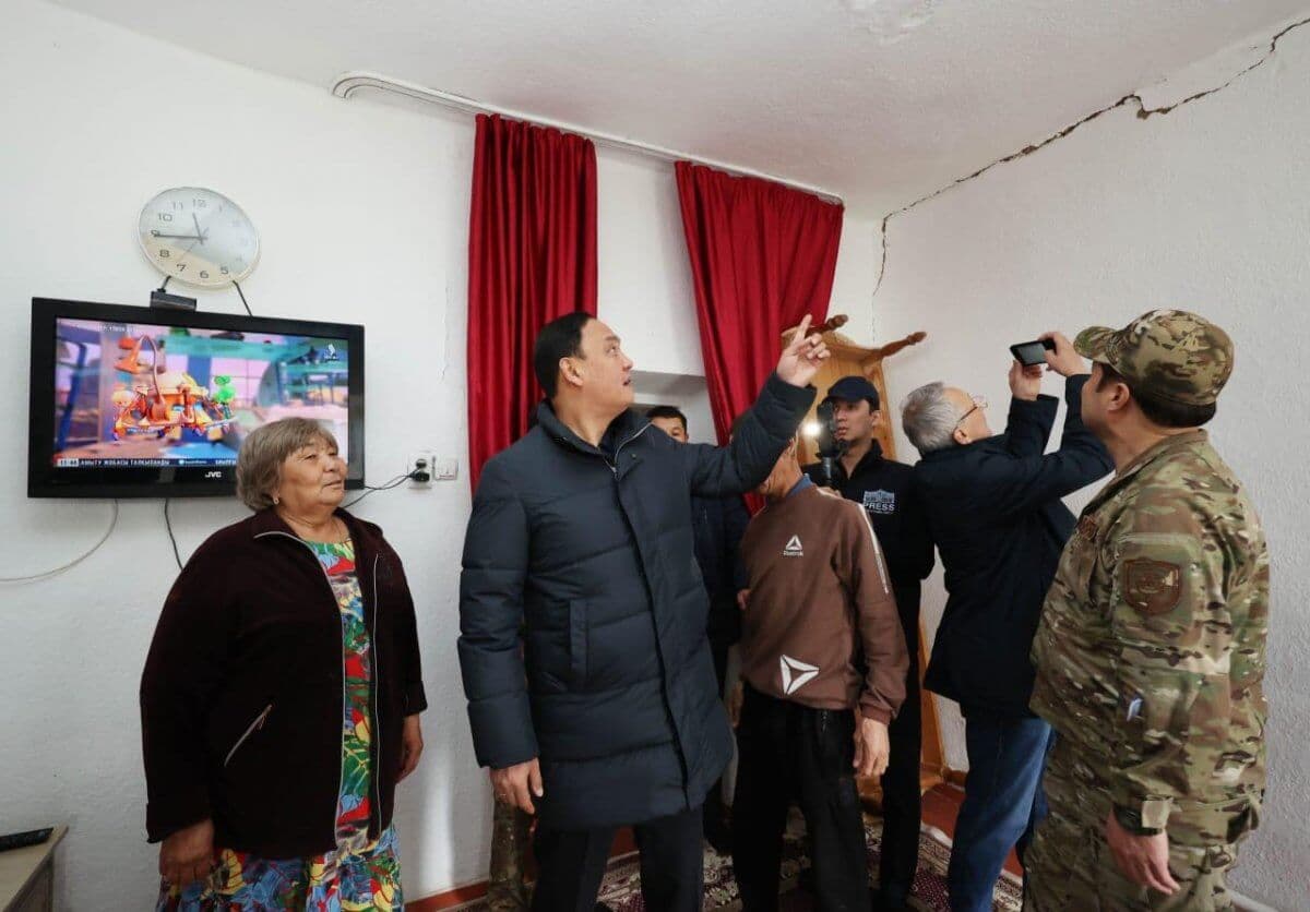 Жамбыл облысында жер сілкінісінен 17 әлеуметтік нысан бүлінген