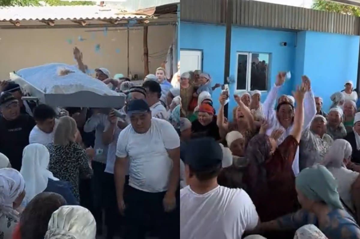 103 жастағы әженің жаназасында ақша шашу қоғамда дау тудырды (ВИДЕО)