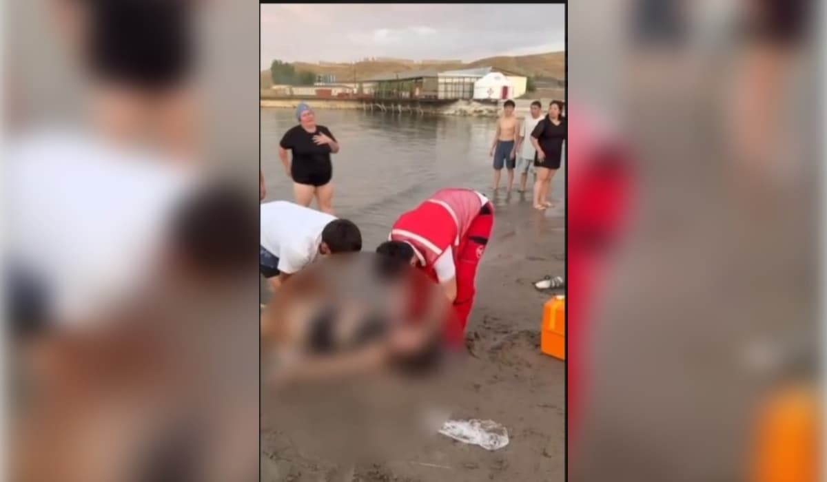 Конаев жағажайында депутаттың көзінше адам суға батып кетті (ВИДЕО)