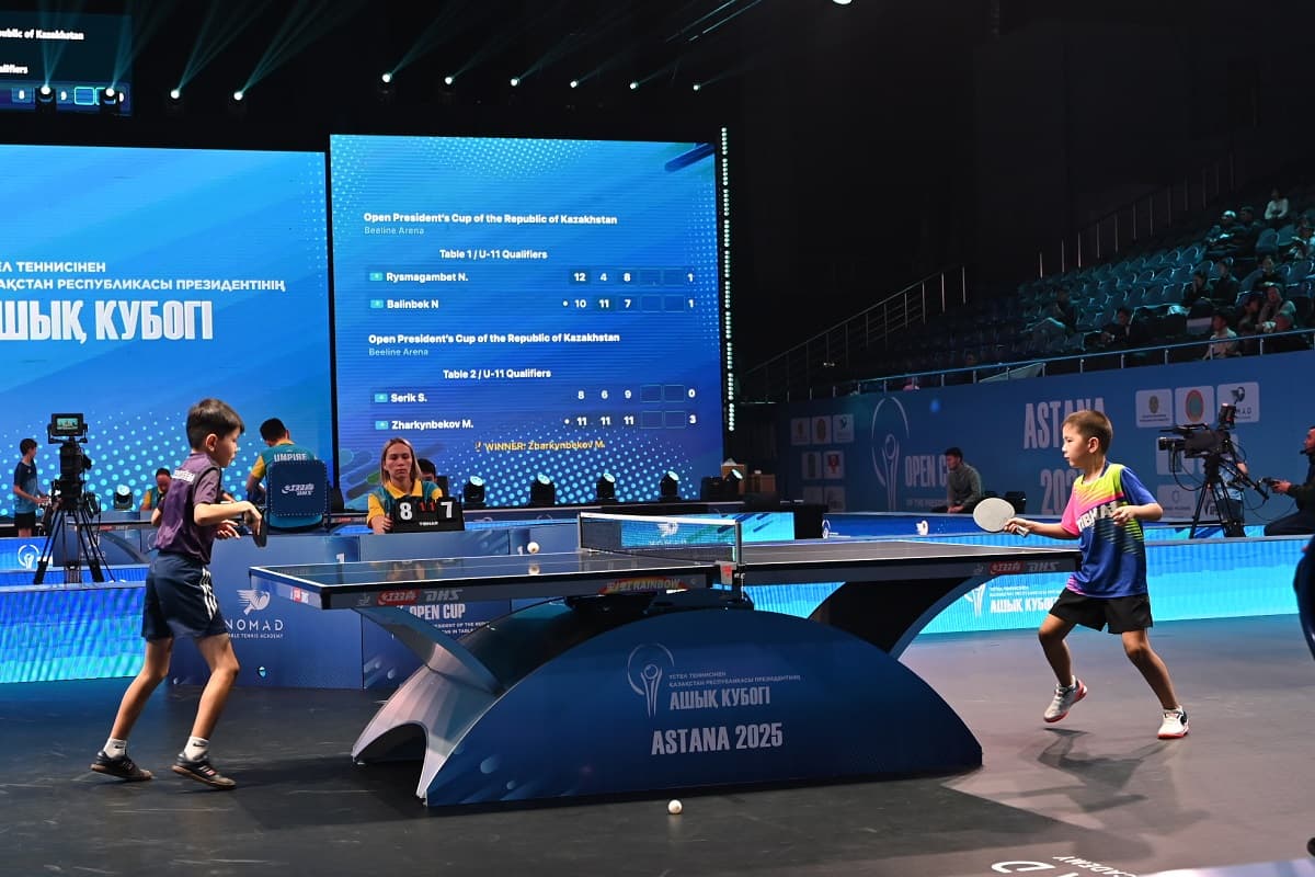 ҚР Президентінің Үстел теннисінен Ашық Кубогінің алғашқы чемпиондары белгілі болды