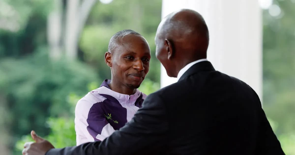 Kenya’s Sawe welcomed at State House after historic marathon