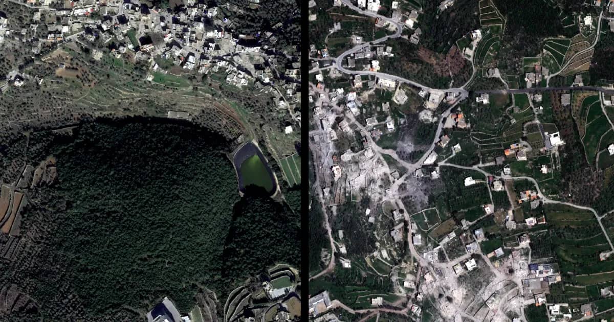 Satellite images show scale of Israeli destruction of southern Lebanese towns