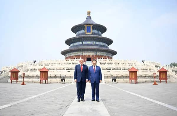 Xi Jinping and US President Donald Trump visited the Temple of Heaven