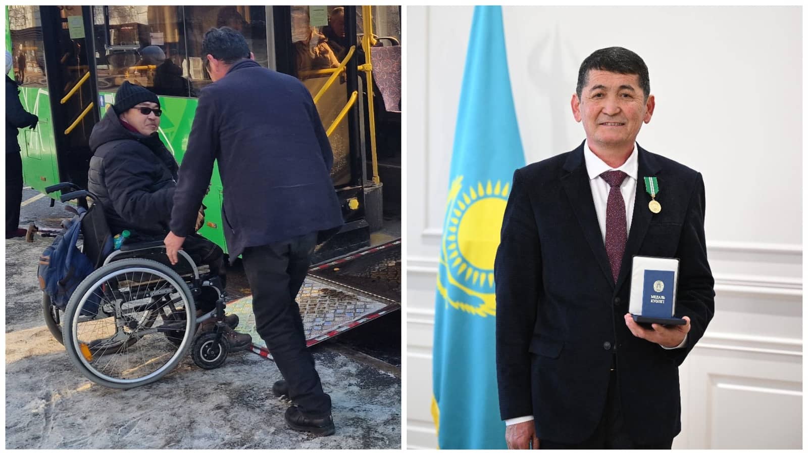Алматылық автобус жүргізушісі президенттің қолынан марапат алды