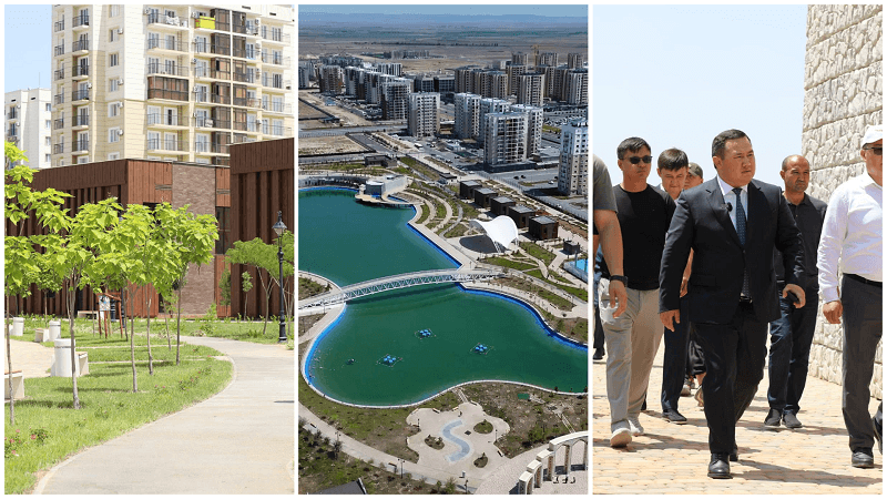 Түркістанда жаңа саябақ салынып жатыр