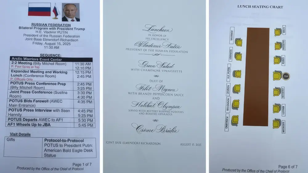 АҚШ-та «Трамп пен Путиннің құпия құжаттары» Аляскадағы қонақүйден табылды